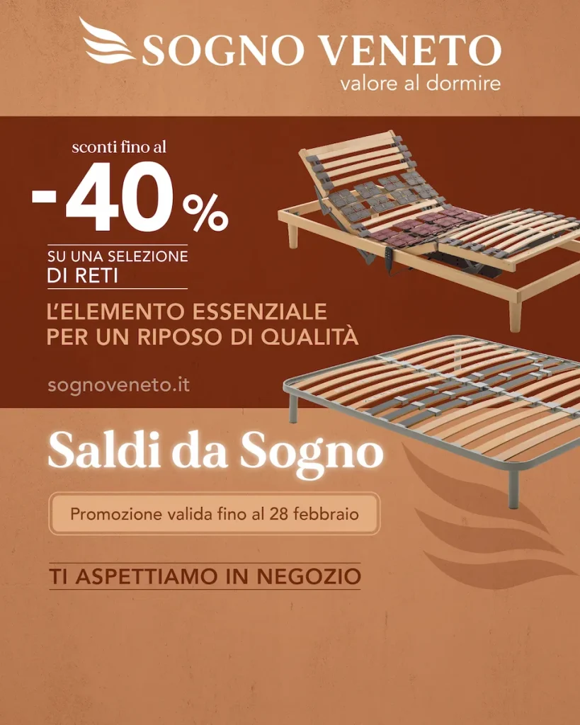 promozione Saldi da Sogno su reti da Sogno Veneto